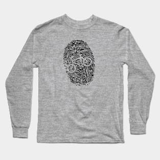 Biker's Fingerprint T-Shirt Long Sleeve T-Shirt